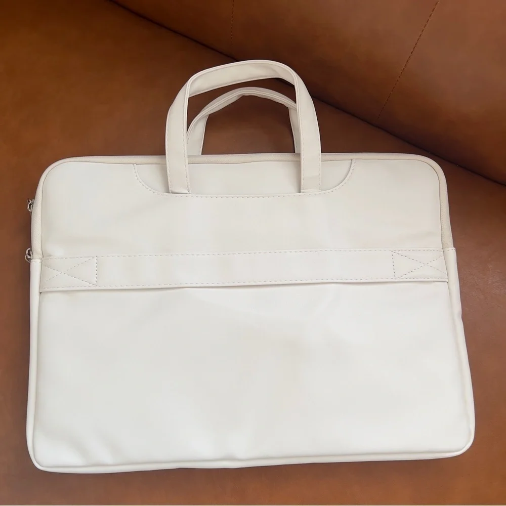 Laptop Carrying Bag Women 11-15.6 inch Laptop Sleeve Creme Multicolor NWOT